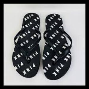 Large Black Victoria’s Secret ‘Pink’ sandals NEW